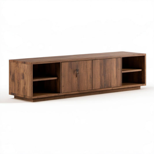 Szafka RTV orzechowa z płyty wiórowej laminowanej 180 × 40 × 50 cm
